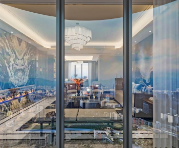 New Chinese Style A Living Room-ID:755292892