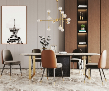 Modern Dining Table And Chairs-ID:150949007