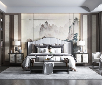 New Chinese Style Bedroom-ID:653866059