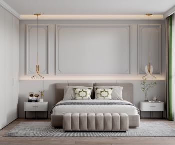 French Style Simple European Style Bedroom-ID:189636958