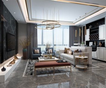 Modern A Living Room-ID:897979973