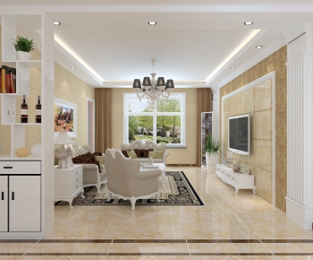 European Style A Living Room-ID:645576007