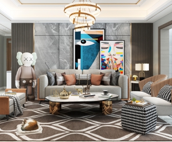 Modern A Living Room-ID:910787114