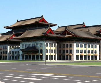Chinese Style Ancient Architectural Buildings-ID:663959983