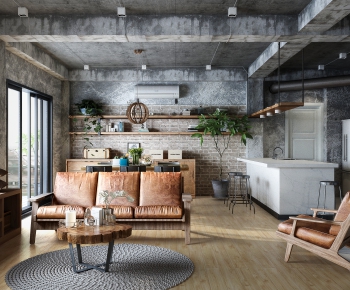 Industrial Style A Living Room-ID:864161018