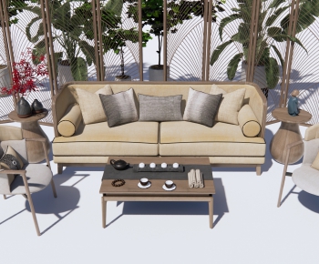 New Chinese Style Sofa Combination-ID:342809925
