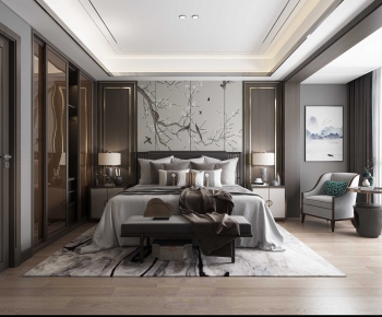 New Chinese Style Bedroom-ID:235482936