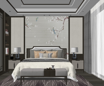 New Chinese Style Bedroom-ID:381119013
