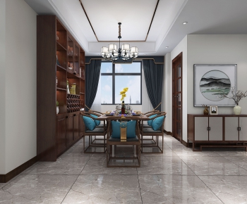 New Chinese Style Dining Room-ID:466958052