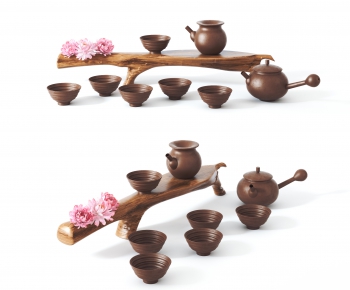 新中式根雕茶桌椅-ID:278027063