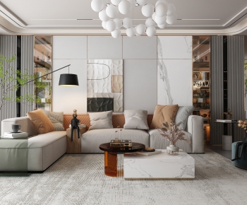 Modern A Living Room-ID:673409944