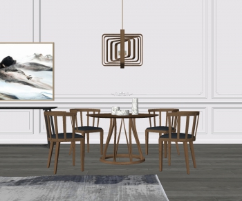 Nordic Style Dining Table And Chairs-ID:219810036