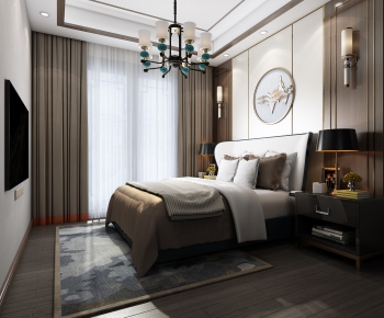 New Chinese Style Bedroom-ID:325453044