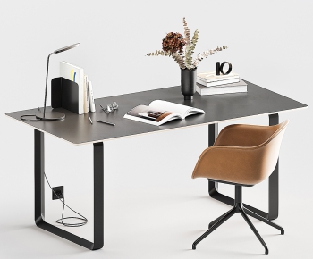 Modern Computer Desk And Chair-ID:724193107