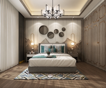 New Chinese Style Bedroom-ID:272444015