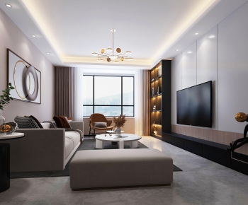 Modern A Living Room-ID:985870476