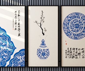 新中式青花瓷挂画-ID:155123007