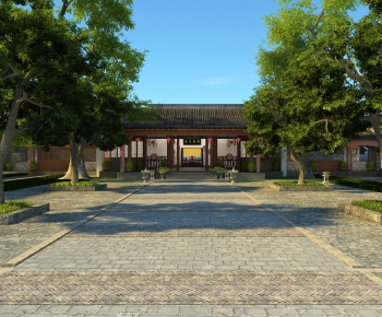 中式古代县衙建筑外观-ID:290981057