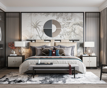 New Chinese Style Bedroom-ID:636296032