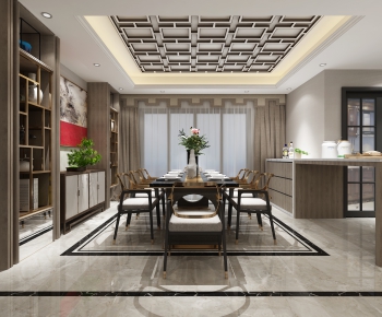 New Chinese Style Dining Room-ID:773319966