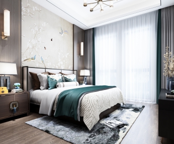 New Chinese Style Bedroom-ID:863970046