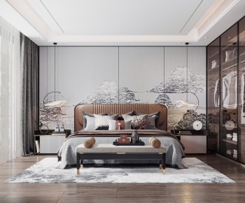 New Chinese Style Bedroom-ID:470124016