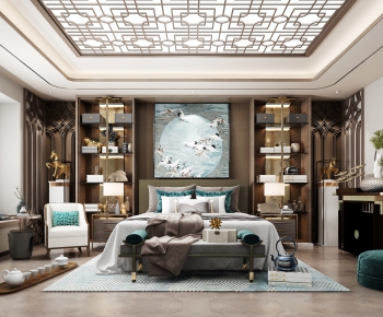 New Chinese Style Bedroom-ID:818710092