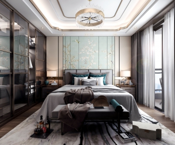 New Chinese Style Bedroom-ID:569614897