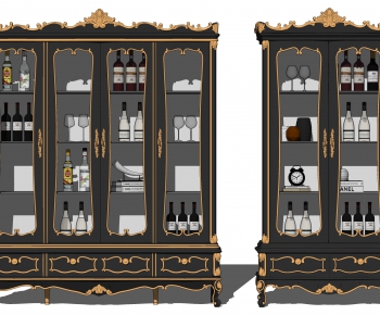 Classical Style Wine Cabinet-ID:700080444