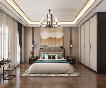 New Chinese Style Bedroom-ID:441272977