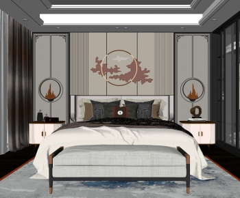 New Chinese Style Bedroom-ID:262518883