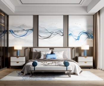 New Chinese Style Bedroom-ID:241166115