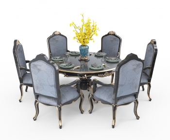 European Style Dining Table And Chairs-ID:265151983