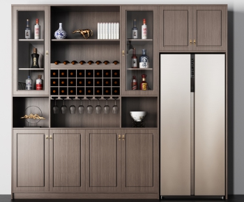 New Chinese Style Wine Cabinet-ID:422190907