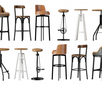 Industrial Style Bar Chair-ID:422631983