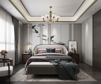 New Chinese Style Bedroom-ID:656502016