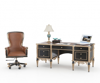 European Style Computer Desk And Chair-ID:902299882