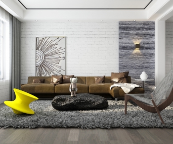 Modern A Living Room-ID:491353992