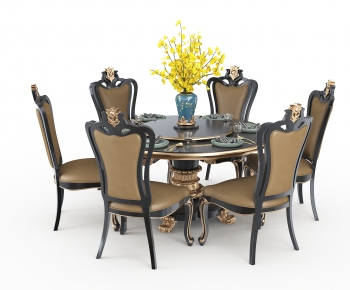 European Style Dining Table And Chairs-ID:718952892