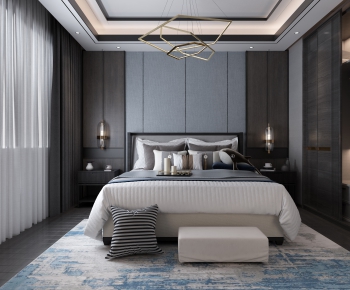 New Chinese Style Bedroom-ID:457778938