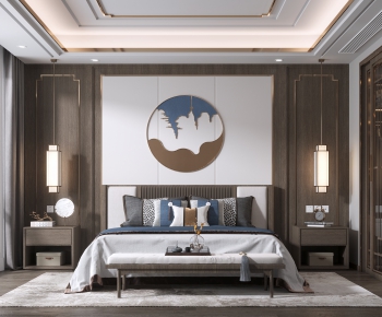 New Chinese Style Bedroom-ID:211642038