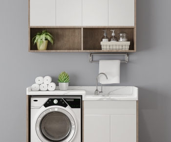 Modern Laundry Cabinet-ID:298091891