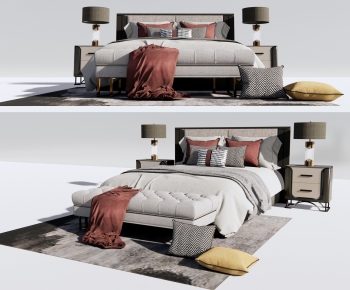 Modern Double Bed-ID:799541002
