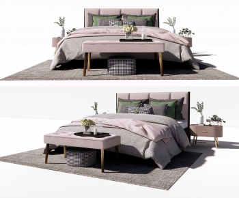 Modern Double Bed-ID:683151966