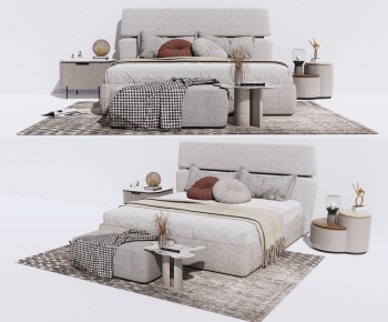 Modern Double Bed-ID:936559923