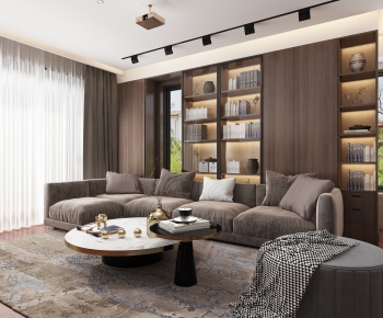 Modern A Living Room-ID:684876929
