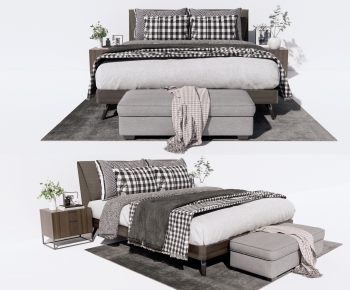 Modern Double Bed-ID:849967963