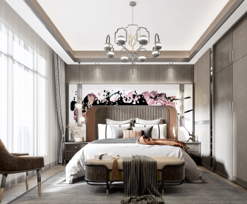 New Chinese Style Bedroom-ID:810129888