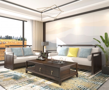 New Chinese Style Sofa Combination-ID:845767028