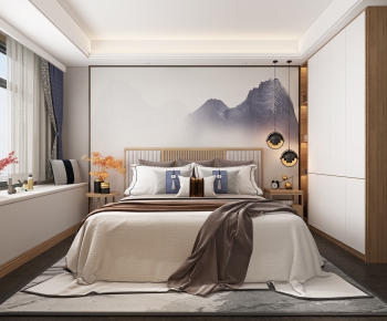 New Chinese Style Bedroom-ID:221491104
